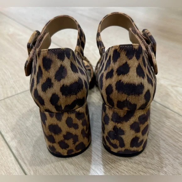 Vionic Chardonnay Leopard Block Heel Sandals Size 10 New - Picture 6 of 9